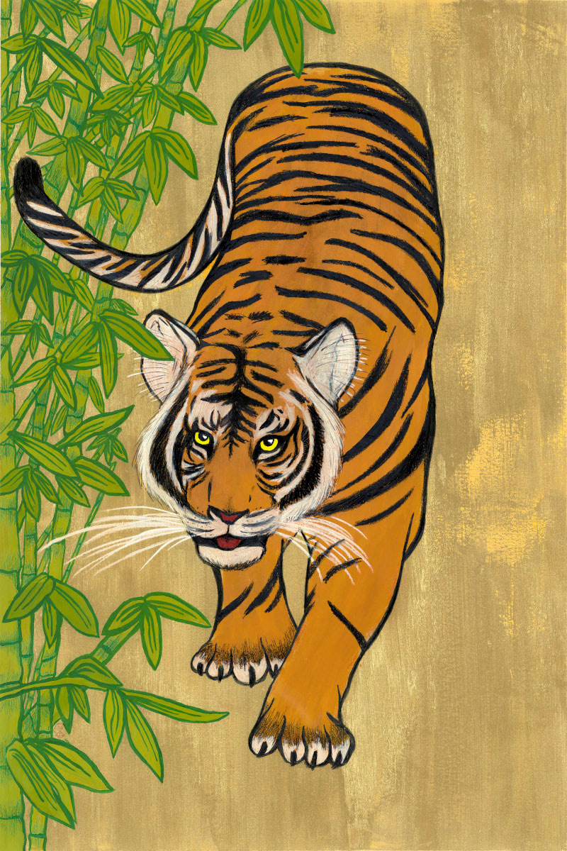 kunstwerk van tijger